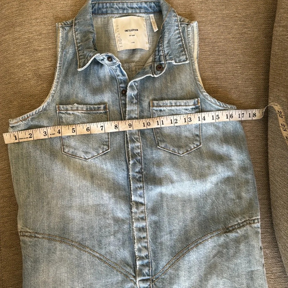 One teaspoon KIDS MINI denim BRAXTON DRESS size 9-10 - Picture 6 of 13